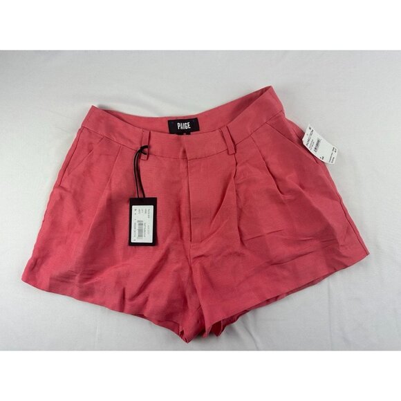 NWT Paige Women's Andie Linen Short Dusty Bubblegum Size 4 MSRP $179 - Picture 1 of 10